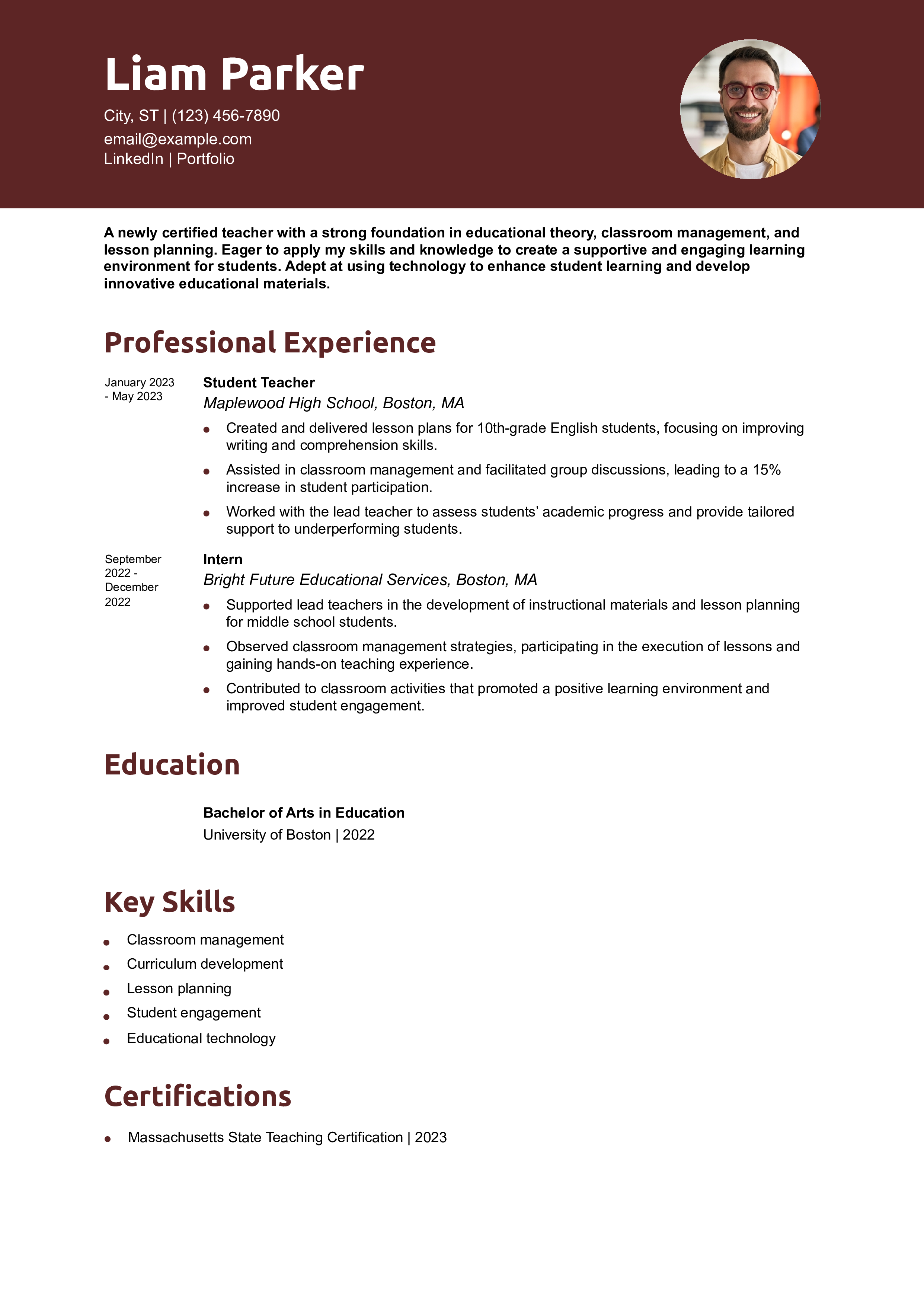 New Teacher Resume Example_Copy