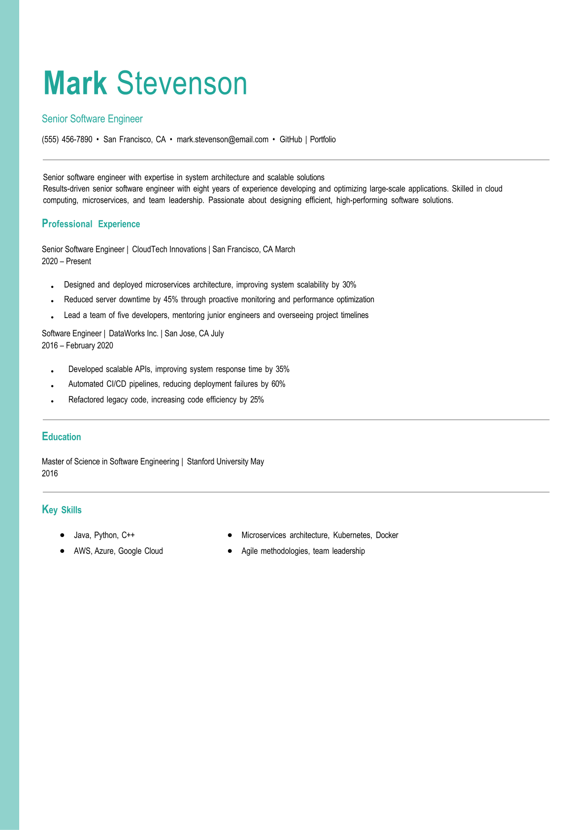 Arial Narrow Font Resume