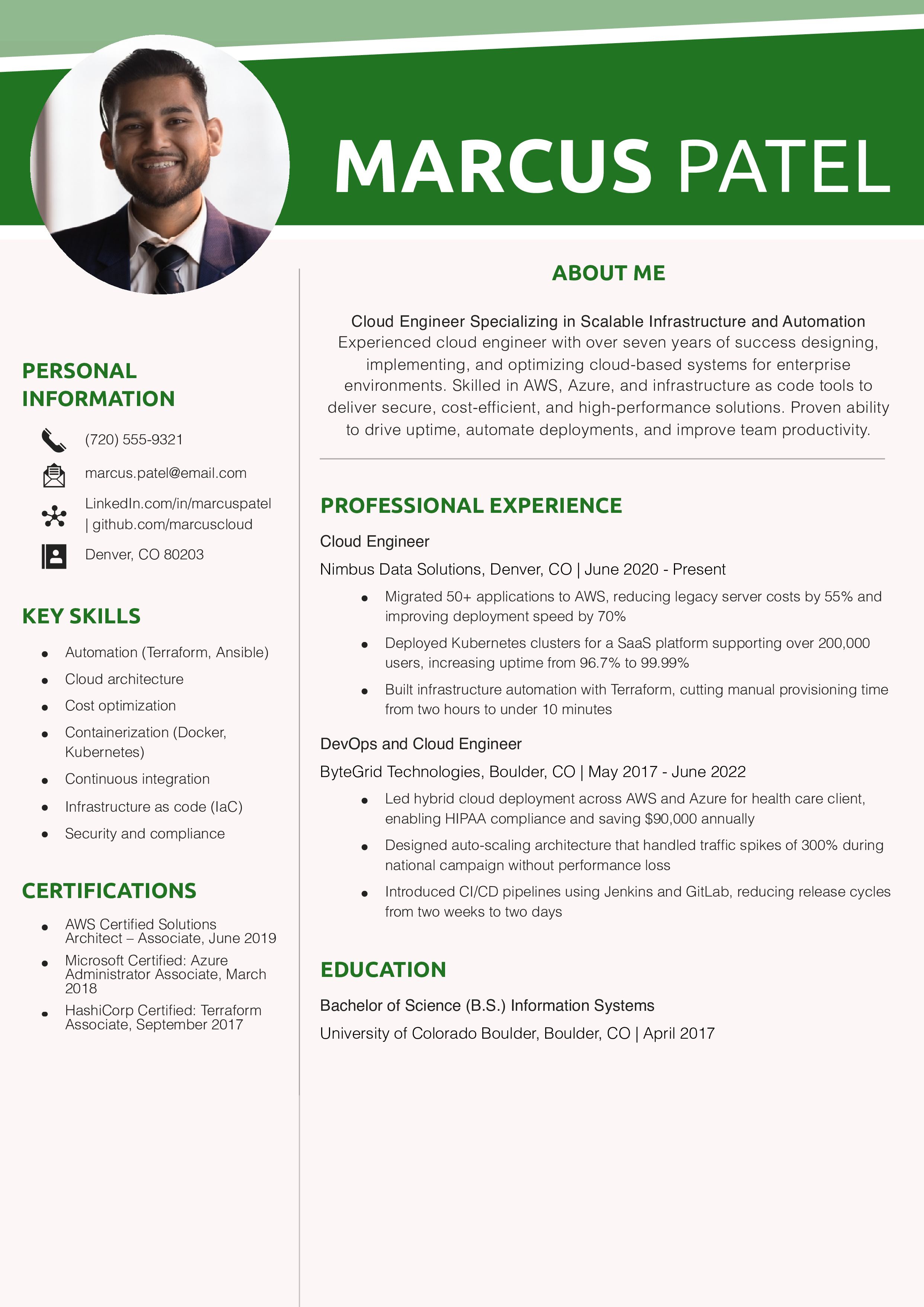Cloud Engineer Resume