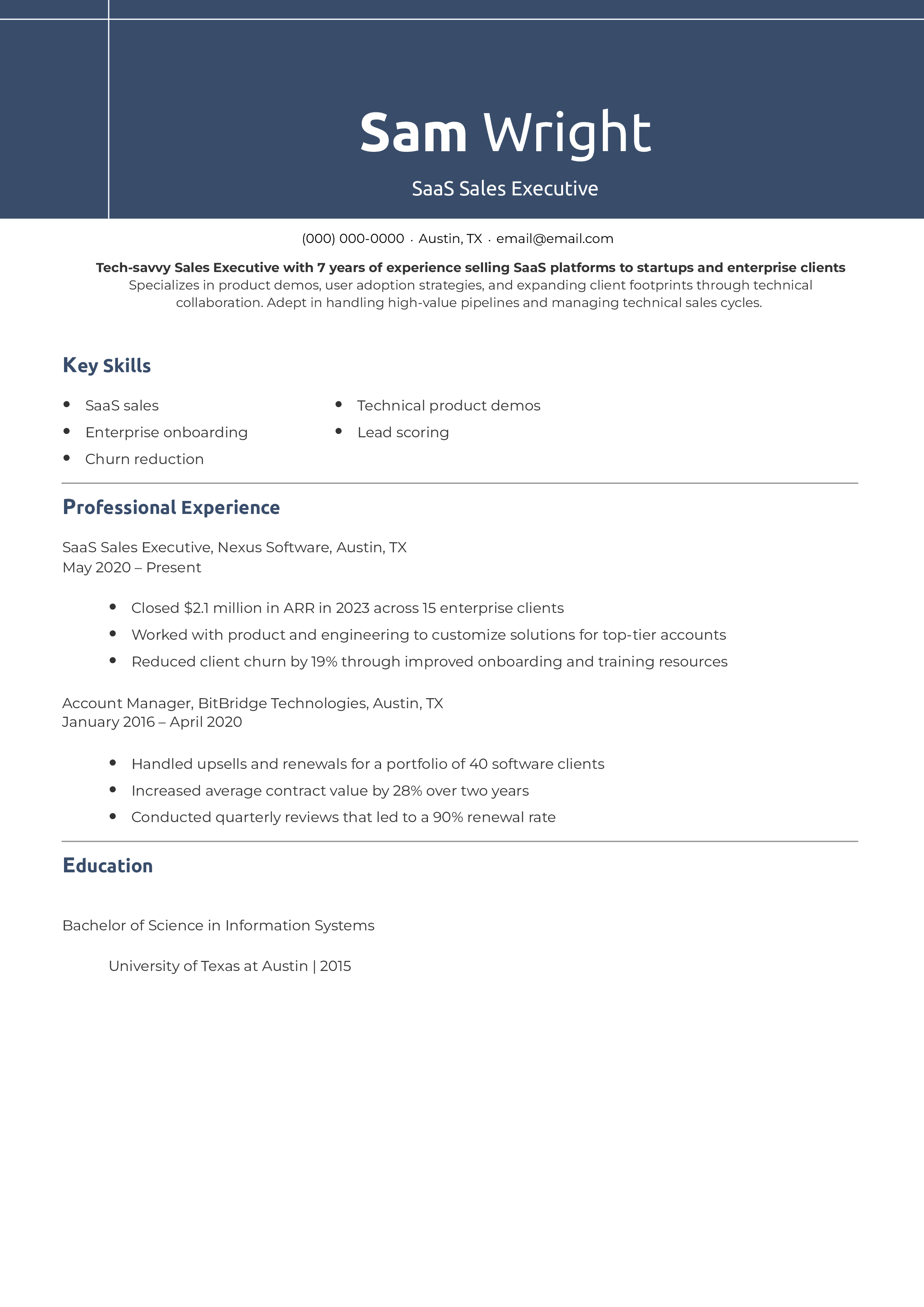 SaaS Sales Executive 